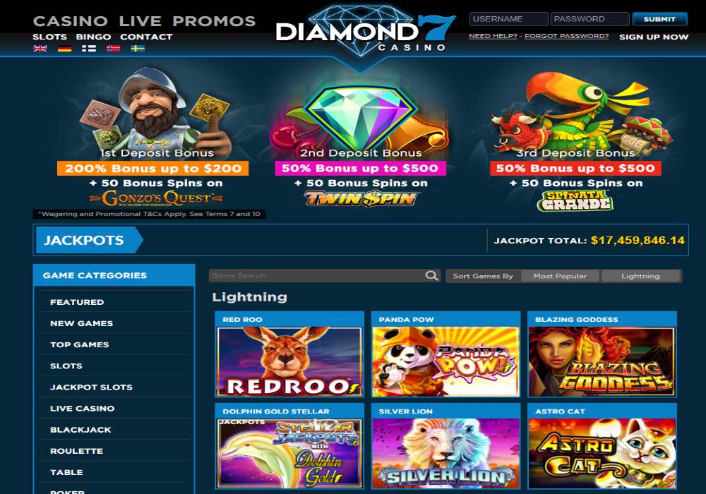 diamond 7 casino login
